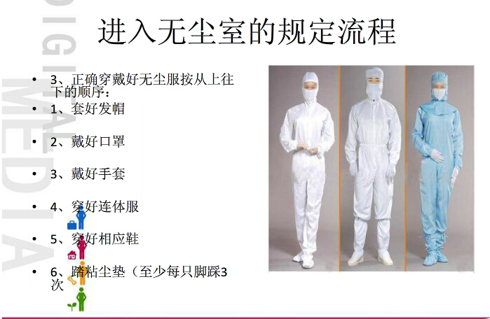 進(jìn)入潔凈車間工作服使用規(guī)定